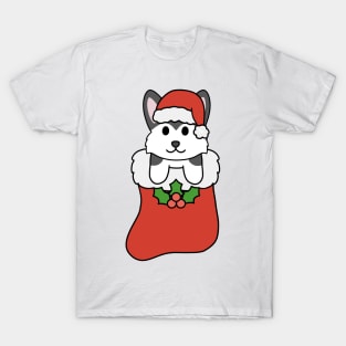 Christmas Husky Stocking T-Shirt